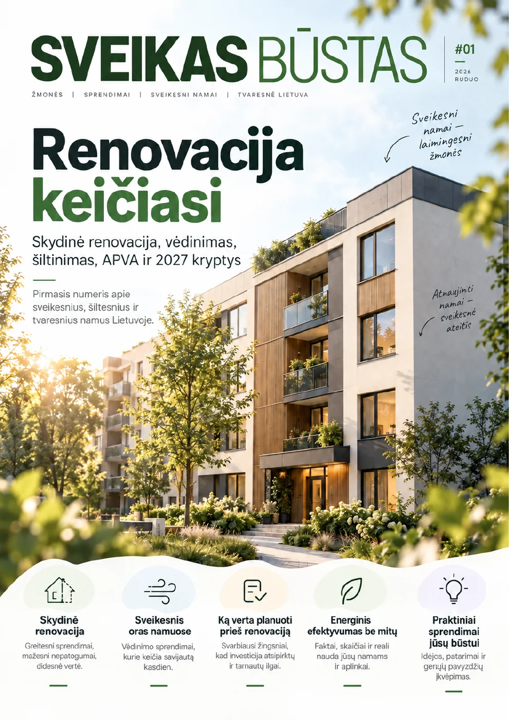 Sveikas Būstas #01 · Ruduo 2026 — viršelis