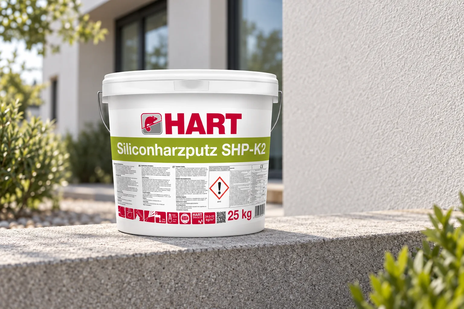 HART Siliconharzputz SHP-K2 dekoratyvinio tinko kibiras prie tinkuoto fasado